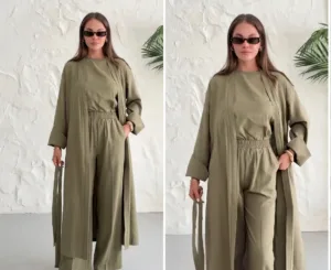 Style Moderne طقم محتشم ومريح 3 قطع ملائم للخروجات والمناسبات