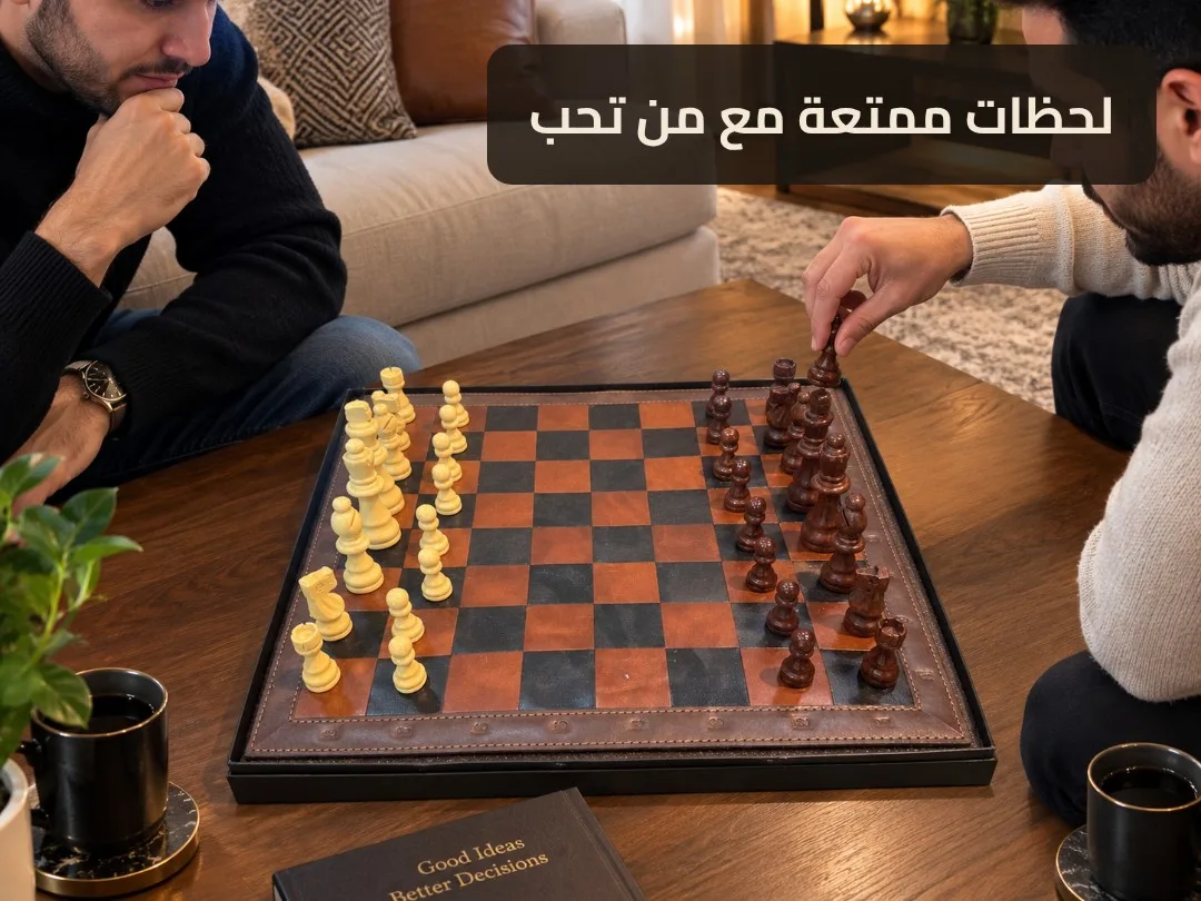صديقان يلعبان الشطرنج
